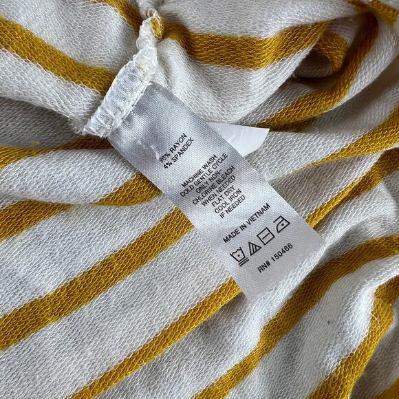 Market‎ & Spruce Stitch Fix Yellow White Stripe Long Sleeve Size M - Picture 5 of 6